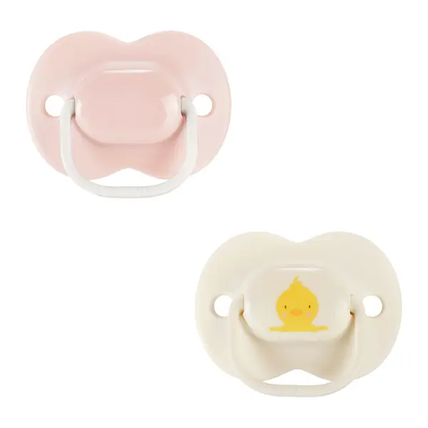 Set 2 suzete ortodontice silicon Tommee Tippee Anytime 0-6 luni Cream Duck