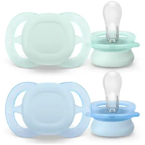 Set 2 suzete Philips Avent Ultra Start SCF075/12, ortodontice, fara BPA, 0-2 luni