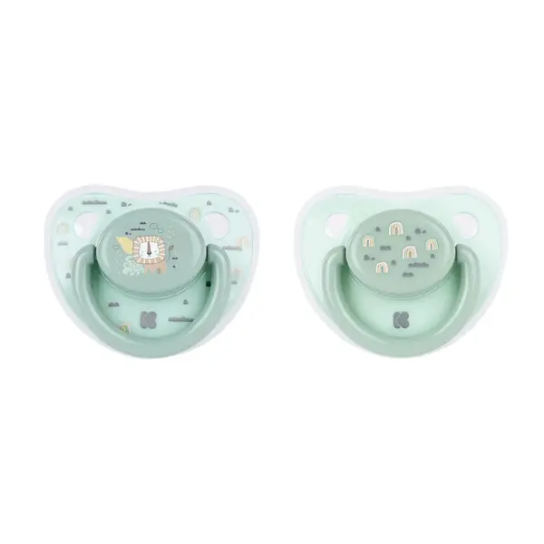 Set 2 suzete silicon Kikka Boo Savanna 0-6 luni Mint
