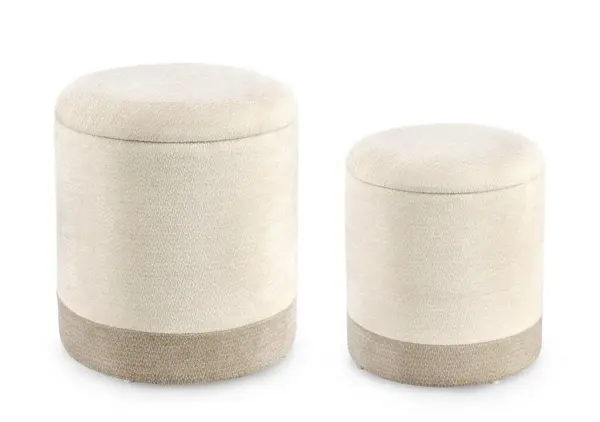 Set 2 taburete DEVA Ø35/39 CM - Gri inchis