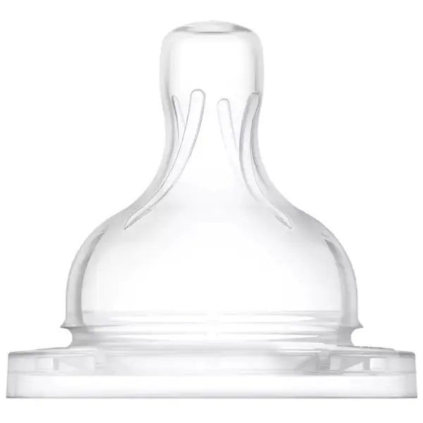 Set 2 tetine din silicon Avent Anti-colic, 0 luni+, debit 1