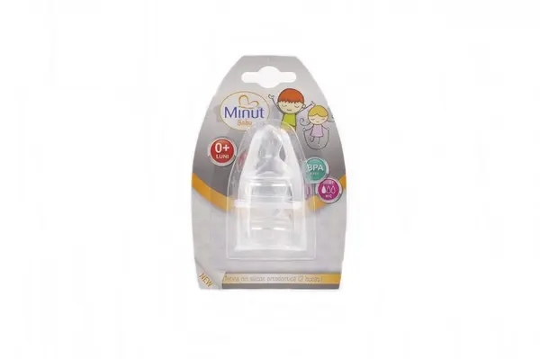 Set 2 tetine Minut Baby ortodontice silicon 0+