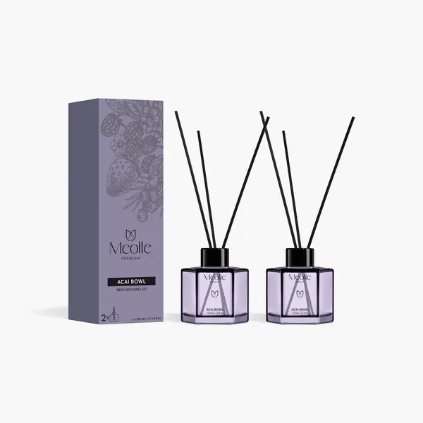 Set 2 x 120 ml Odorizante cu Bețișoare Acai Bowl