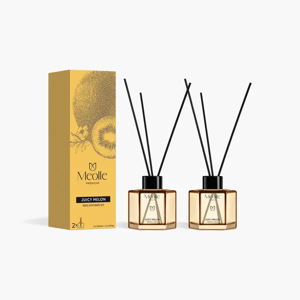 Set 2 x 120 ml Odorizante cu Bețișoare Juicy Melon