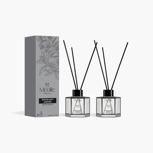 Set 2 x 120 ml Odorizante cu Bețișoare Moonlight Jasmine