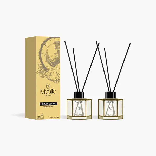 Set 2 x 120 ml Odorizante cu Bețișoare Pina Colada
