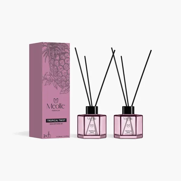 Set 2 x 120 ml Odorizante cu Bețișoare Tropical Twist