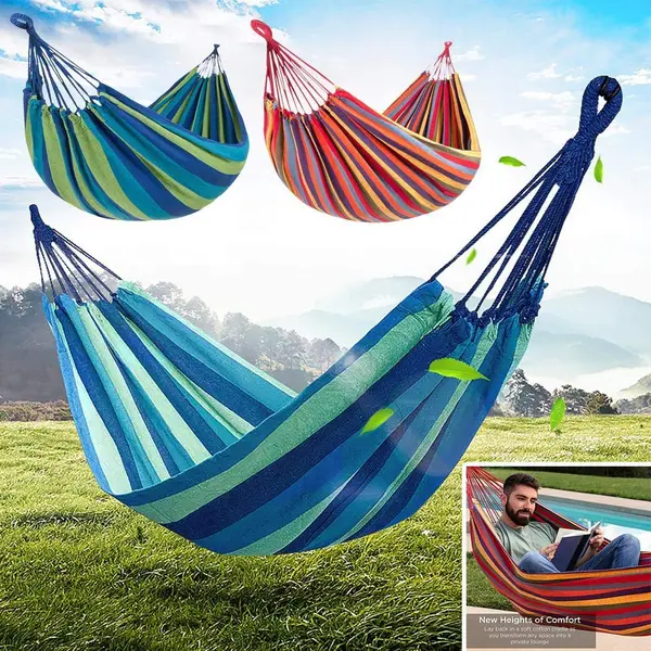 Set 2 x Hamac multicolor bumbac, 180 cm
