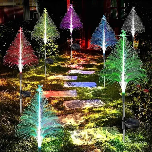 Set 2 x Lampa solara RGB pentru Craciun, IP 65