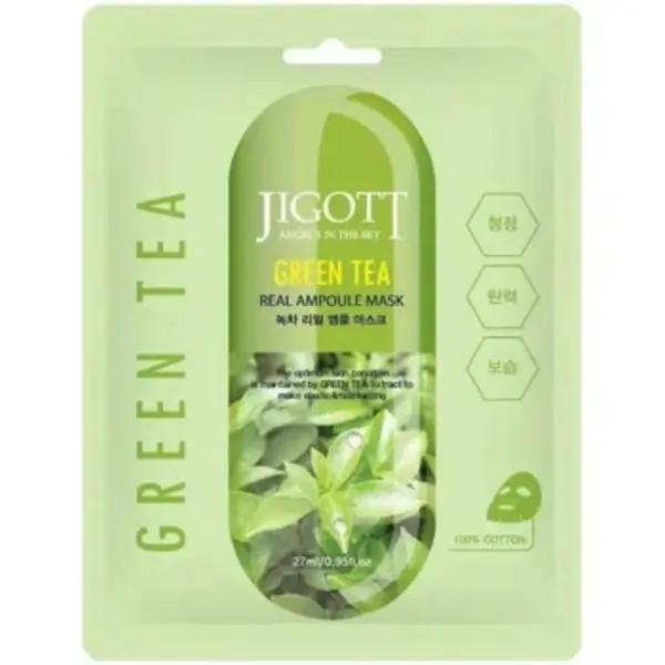Set 2 x Masca pentru Fata cu Extract de Ceai Verde, Jigott, 27 ml