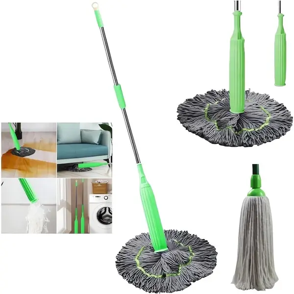 Set 2 x Mop cu stoarcere rapida, Rasucire automata
