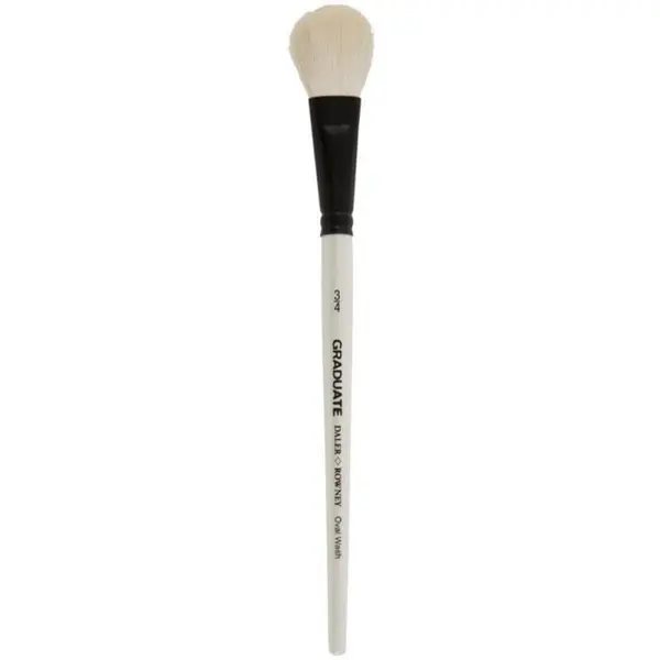 Set 2 x Pensula Tip Mop cu Fir de Capra Oval Wash Graduate Daler Rowney, 3/4 Inch