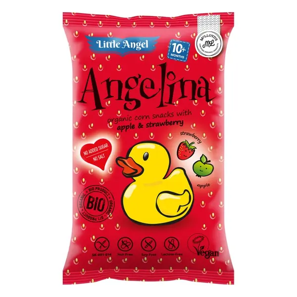 Set 2 x Pufuleti Eco cu Mar si Capsuni, Angelina, Little Angel, 30 g