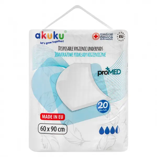 Set 20 aleze de unica folosinta Akuku Baby Promed 60x90 cm