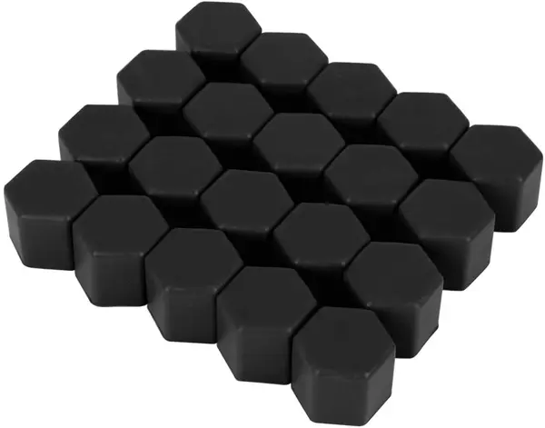 Set 20 capace prezoane 17" NEGRE din Silicon pentru jante