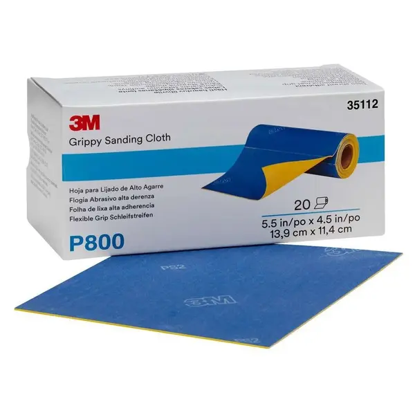Set 20 de coli abrazive pe suport flexibil din burete, 139x114mm P800 3M