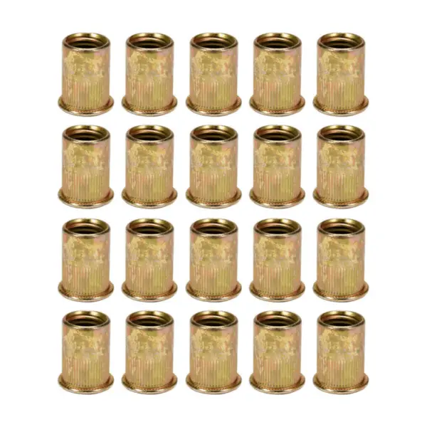 Set 20 piulite nituibile M8 din otel cu guler cilindric zimtat Yato YT-36474