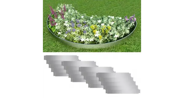 Set 20 separatoare flexibile peluza otel galvanizat 100 x 15 cm