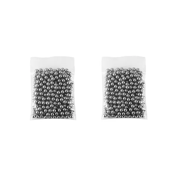Set 200 bile metalice pentru airsoft si prastie 6 mm, argintiu