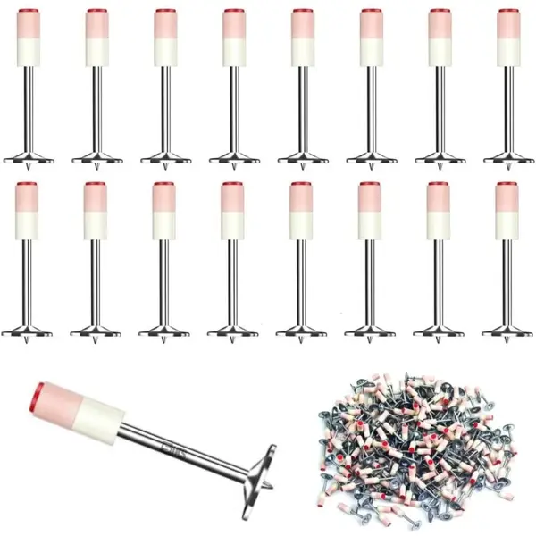 Set 200 cuie tip ciuperca HAWIRE pentru pistol cu autopropulsare, 7.3mm diametru, 42mm lungime, Otel galvanizat, Fixare profesionala in beton, lemn, m