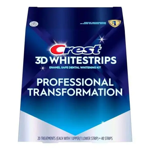 Set 20x Benzi Albirea Dintilor, Crest, 3D White, Professional Transformation, 10% Concentratie, Tratament 20 zile, 45 min, Nivel Albire 12