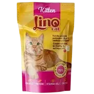 Set 24 buc x 85 gr Hrana umeda pentru pisici Lino Cat Kitten cu miel in sos