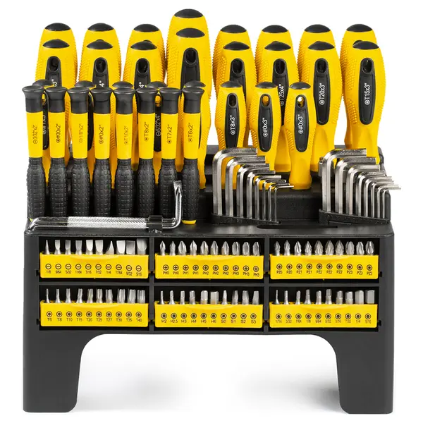 Set 24 surubelnite, 60 biti, 16 chei hexagonale, 6 capete plug-in, 2 extensii