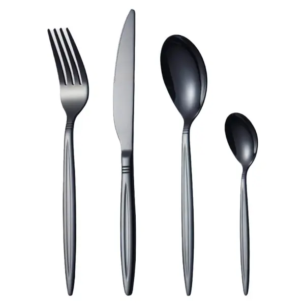 Set 24 x Tacamuri din Inox Negre, Grunberg