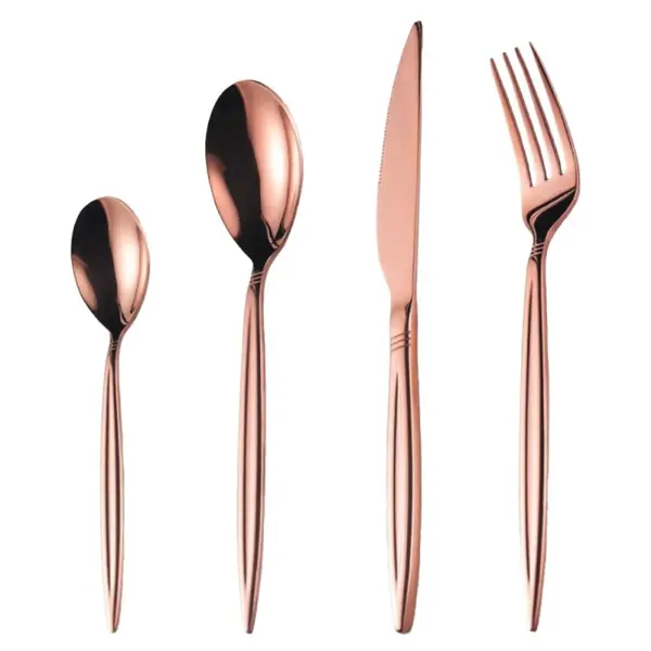 Set 24 x Tacamuri din Inox Roz Gold, Grunberg
