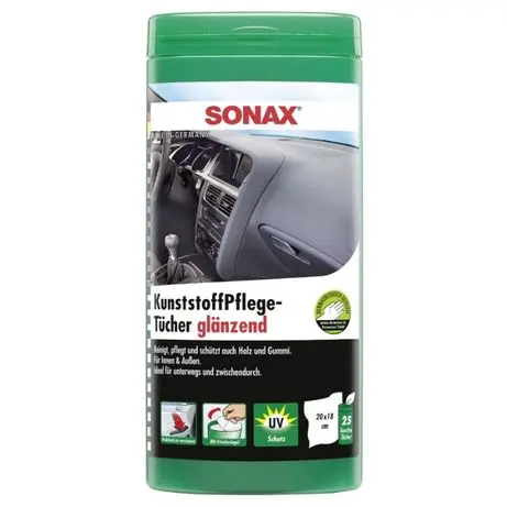 Set 25 de servetele intretinere materiale plastice interior SONAX