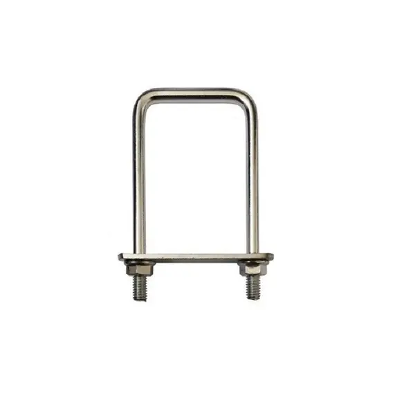 Set 25 x Brida Gard Otel, 40 x 60 mm, Tip U, pentru Fixare Panouri Gard, Stalp Rectangular, Zincat