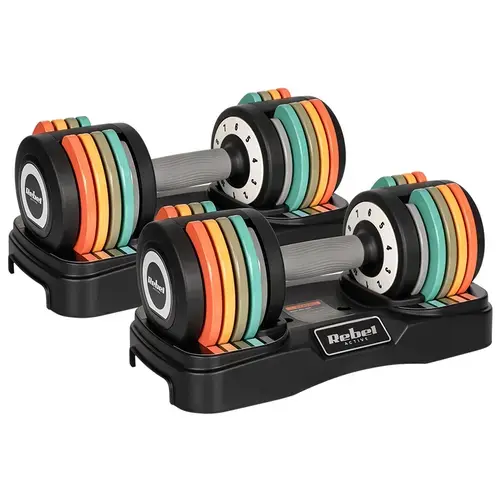 Set 2x gantera fonta reglabila Rebel RBA-2335, 2 x 10 Kg