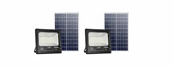 Set 2x Proiector Solar 200w IP 66 cu panou solar