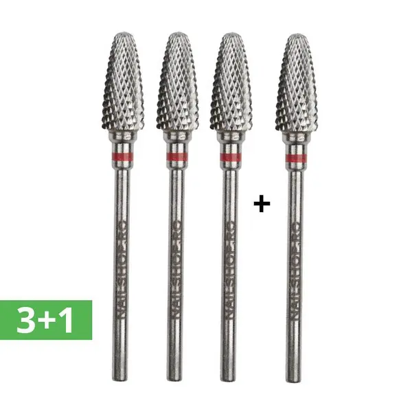 Set 3+1 gratis - bit carbid - con robust fina #208
