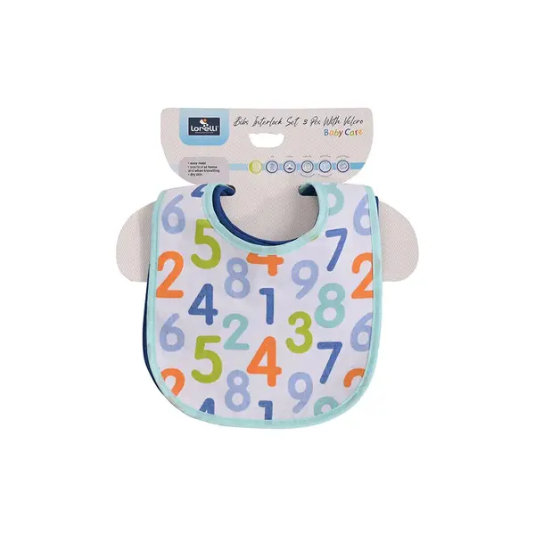 Set 3 bavete pentru bebelusi Lorelli Baby Care Baietel
