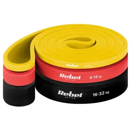 Set 3 benzi elastice REBEL ACTIVE POWER BAND, latex, 4-32KG