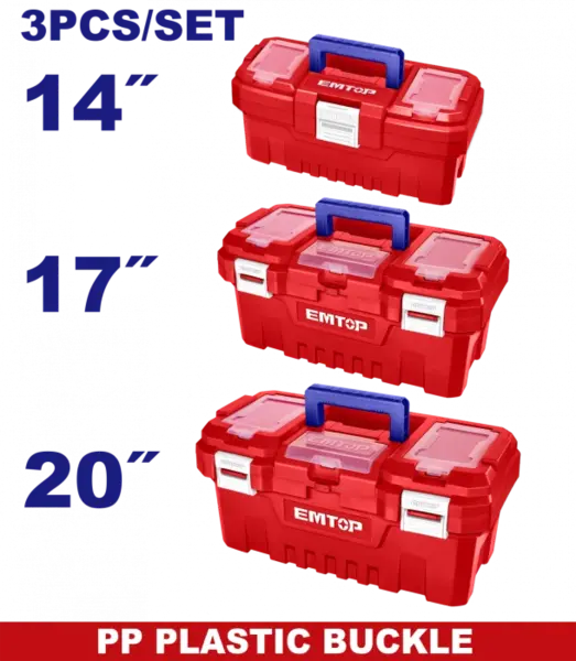Set 3 cutii de scule din plastic - EPBXK0301, EMTOP