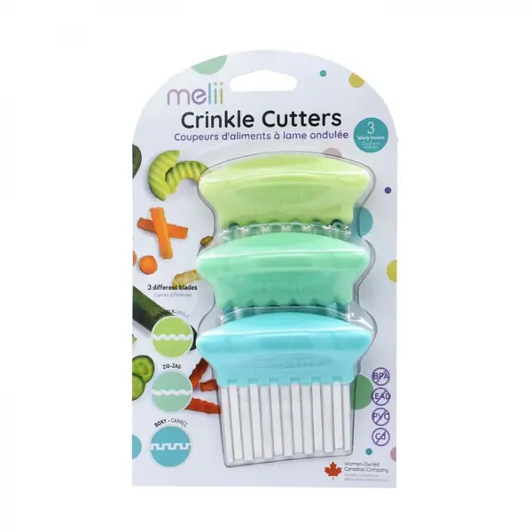 Set 3 cutite pentru gustari Melii bleu mint lime