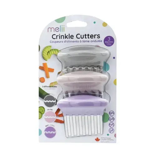 Set 3 cutite pentru gustari Melii, plastic