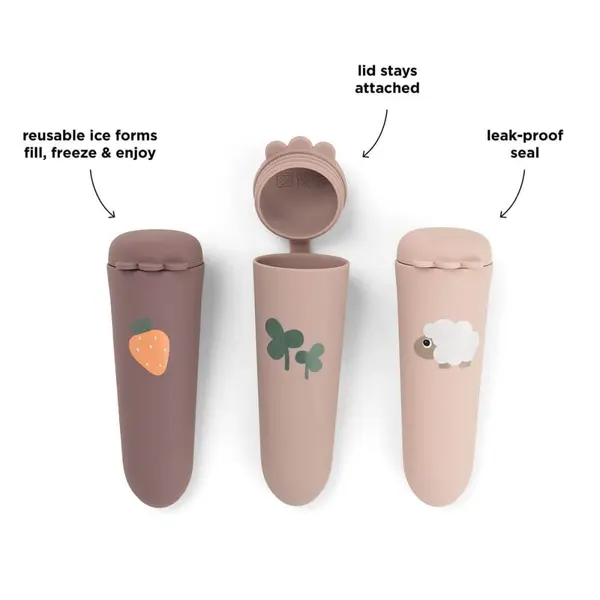 Set 3 forme pentru inghetata Done by Deer din silicon Sheepy powder