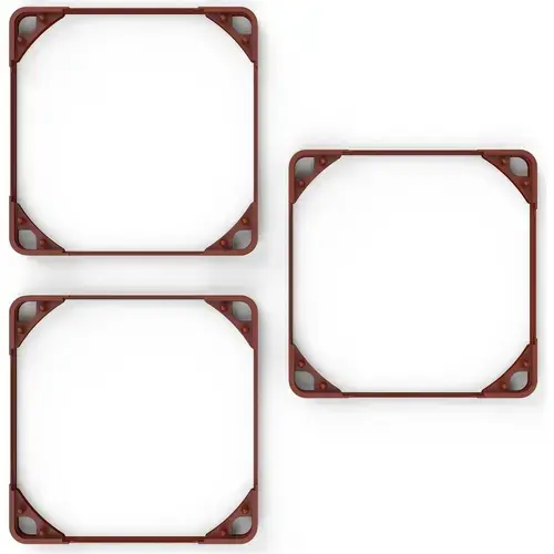 Set 3 garnitura antivibratii pentru sigilatea spatiului intre ventilatoare si radiator, compatibile cu ventilatoarele Noctua de 120mm, Maro