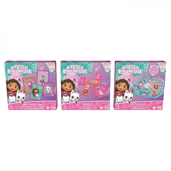 Set 3 jocuri de societate Gabbys Dollhouse,4-8 ani