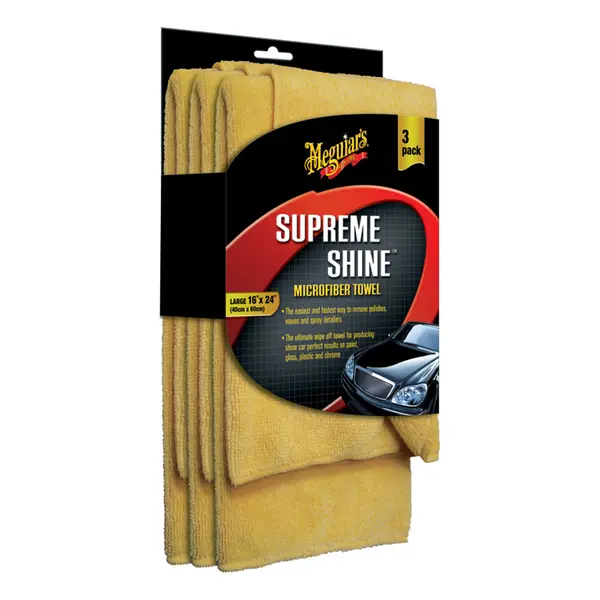 Set 3 lavete microfibra MEGUIAR'S Supreme Shine 40x63cm