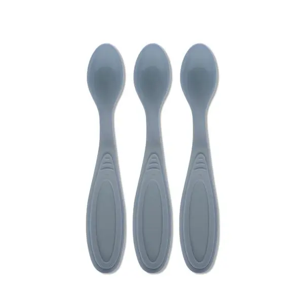 Set 3 lingurite Lorelli My Friend Cameo Blue margine rotunjita 6 luni+
