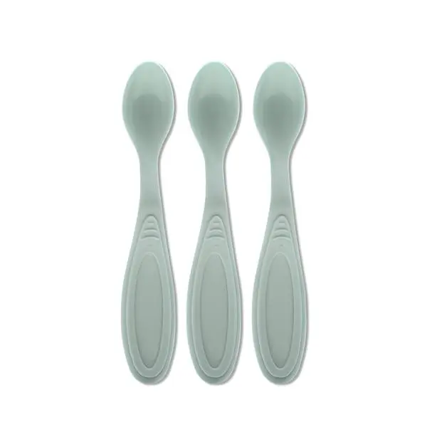 Set 3 lingurite Lorelli My Friend Iceberg Green margine rotunjita 6 luni+