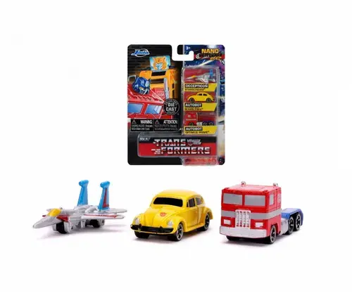 Set 3 masinute Transformers Nano (Multicolor)
