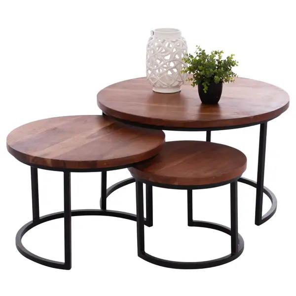 Set 3 masute de cafea AZUSA Ø43x34/58x38/78x47 CM - Default Title