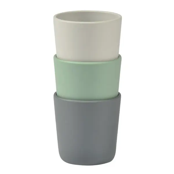 Set 3 pahare silicon Beaba Sage Green