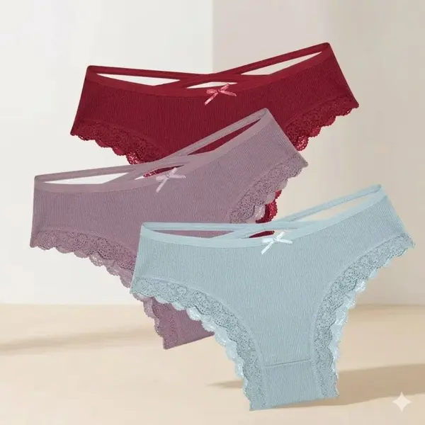 Set 3 perechi de chiloti pentru dama, CH107, Multicolor