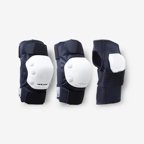 Set 3 perechi protecţii role Fit500 Albastru închis Adulți